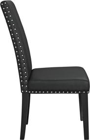 img 2 attached to 🪑 Stylish and Comfortable Modway Parcel Faux Leather Upholstered Parsons Dining Side Chair in Elegant Black