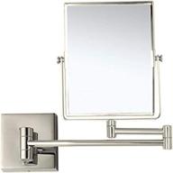 🪞 nameeks satin nickel glimmer double face wall mounted makeup mirror with 3x magnification – ar7721-sni-3x logo