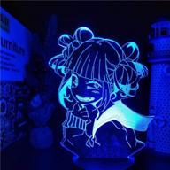 🌟 himiko toga 3d anime lamp - boku no cross my body night light for bedroom decoration | 16 color conversion led illusion lamp логотип