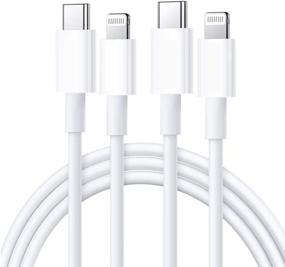 img 4 attached to [Apple MFi Certified] USB-C to Lightning Кабель 20W, Stuffcool 2 Pack 6.6FT Power Delivery Быстрая Зарядка и Синхронизация Данных Тип-С PD Быстрый Зарядчик - Совместим с iPhone 12/12 Pro/11/XS/XR/X 8/iPad/AirPods Pro - Улучшенный SEO