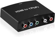 🔌 hdmi to component converter - avedio links hdmi to 1080p ypbpr 5rca rgb + r/l video audio adapter - apple tv, ps5, roku, xbox, fire stick, dvd players to hdtv and projector (black) logo