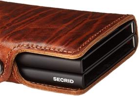 img 2 attached to Secrid Twin Wallet: Genuine Leather with RFID Protection, Dutch Martin Whiskey - Holds up to 16 Cards