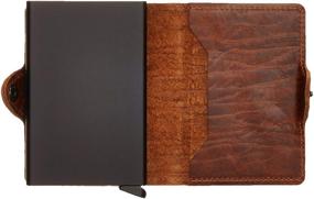 img 1 attached to Secrid Twin Wallet: Genuine Leather with RFID Protection, Dutch Martin Whiskey - Holds up to 16 Cards