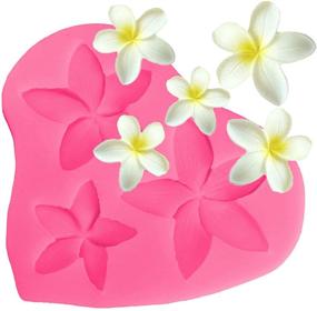 img 4 attached to Frangipani Plumeria Силиконовое украшение Шоколад