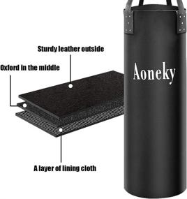 img 2 attached to 🥊 Aoneky 42 Inch Muay Thai Unfilled Heavy Punching Bag: Premium Leather Hanging Boxing Bag for Ultimate Training