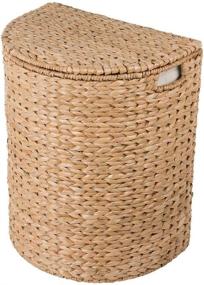 img 4 attached to Kouboo Natural Sea Grass Half Moon Basket with Removable Liner - Brown Laundry Hamper (One Size, Item 1030097)
