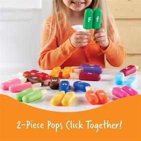 img 1 attached to 🔠 Learning Resources Smart Snacks Alpha Pops: Alphabet Learning & Fine Motor Skills Toy for Kids - Develops Letter Recognition and ABC Skills with 26 Double Sided Pieces (Ages 2+)