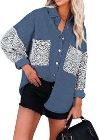 img 4 attached to Happy Sailed Fashion Pachwork Oversize Women's Clothing for Coats, Jackets & Vests