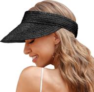 👒 stylish straw hats for women: visor hats, beach hats & more - made of natural raffia логотип