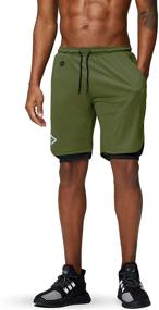 img 2 attached to 🏃 Quick Pocket Men's Active Running Shorts: Enhanced Workout Attire