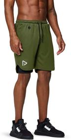 img 1 attached to 🏃 Quick Pocket Men's Active Running Shorts: Enhanced Workout Attire