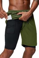 🏃 quick pocket men's active running shorts: enhanced workout attire logo