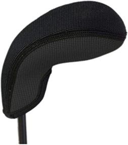 img 1 attached to ⛳️ Black Solid Golf Club Head Cover 18210 - Stealth Club Covers - No Print, W-SW-PW, Generic