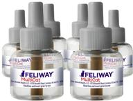 🐈 feliway multicat calming pheromone refill - 6 pack for 30 days of stress-free harmony logo