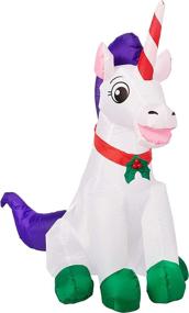 img 4 attached to 🎄 Gemmy Inflatable 3.5 FT Tall Christmas Unicorn: Perfect Indoor/Outdoor Holiday Decoration