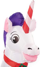 img 2 attached to 🎄 Gemmy Inflatable 3.5 FT Tall Christmas Unicorn: Perfect Indoor/Outdoor Holiday Decoration