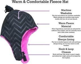 img 1 attached to 🧣 Fashionably Warm: NIce Caps Chevron Fuchsia Girls' Accessories for Winter Weather