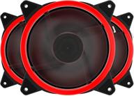 🔴 enhance cooling performance with uphere red computer case fan 120mm led silent fan - premium edition 3 pin 3 pack/r12cm3-3 logo