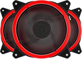 img 4 attached to 🔴 Enhance Cooling Performance with upHere Red Computer Case Fan 120mm LED Silent Fan - Premium Edition 3 Pin 3 Pack/R12CM3-3