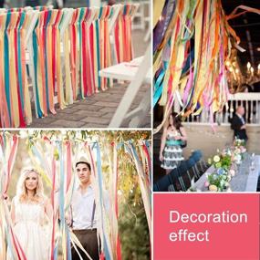 img 3 attached to 🎉 PANTIPINKY Handmade Party Garland Hanging Decorations: Colorful Ribbon Tassel Garland for Wedding, Bachelorette, Baby Shower - 40"L x 14"H