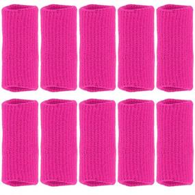 img 4 attached to 🏀 GranVela 10 Pcs Professional Pink Finger Sleeves for Sports: Basketball, Volleyball, Tennis, Badminton, and more