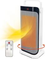 🔥 tower space heater electric - oscillating portable ceramic large fan heater with remote control, adjustable thermostat and safety protection for indoor & outdoor use logo