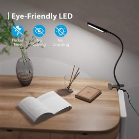 img 3 attached to 🔦 TROND LED Desk Lamp with Clamp - Adjustable Eye-Care Task Light for Painting, Workbench, Craftwork, Reading or Sewing - 9W, 6000K Daylight, 3-Level Dimmable, Extra-Long Flexible Gooseneck