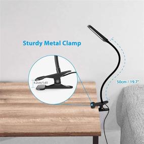 img 1 attached to 🔦 TROND LED Desk Lamp with Clamp - Adjustable Eye-Care Task Light for Painting, Workbench, Craftwork, Reading or Sewing - 9W, 6000K Daylight, 3-Level Dimmable, Extra-Long Flexible Gooseneck