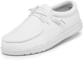 img 4 attached to Hey Dude Wally Stone White Men's Shoes and Loafers & Slip-Ons