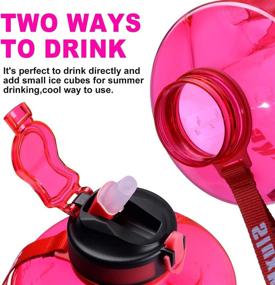 img 2 attached to 128oz Large Motivational Water Bottle with Time Marker & Silicone Straw - Wide Mouth, Leakproof BPA-Free Sports Water Jug for Fitness, Gym, and Outdoor Sports - Ensure Adequate Daily Hydration