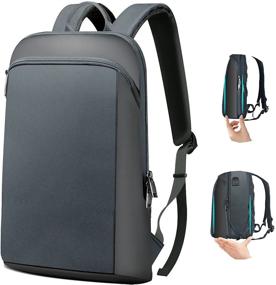 img 4 attached to 🎒 ZINZ Slim and Expandable Laptop Backpack: Anti-Theft Business Travel Notebook Bag with USB, Ideal for Men & Women - Gray, 15-16 Inch