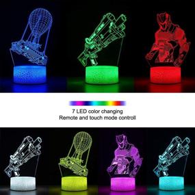 img 3 attached to 🎮 3D Game Series Night Light - Ultimate Decor Lamp with Remote & Smart Touch: 3 Patterns, 16 Color Change, Christmas & Birthday Gifts for Boys & Girls (7 Color Option)