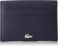 lacoste men's black credit holder: sleek and stylish men's accessory logo