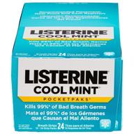 🍃 freshen your breath anytime, anywhere with listerine cool mint pocketpaks breath strips - 576 strips in a convenient 24-24-strip pack logo