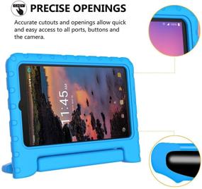img 1 attached to 🔵 Kid-Proof Lightweight Blue Case for Alcatel Joy Tab 8 and T-Mobile 3T 8 Tablet - BMOUO Kids Case