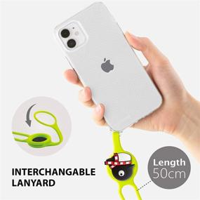 img 3 attached to 🐧 Чехол Maru Penguin Bone Silicone Lanyard для iPhone 12 Mini - прозрачный, тонкий, антискользящий, не желтеющий (5,4 дюйма)