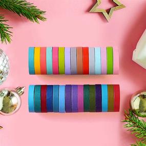 img 2 attached to 40 Roll Washi Tape Set: Colorful DIY 🎨 Decorative Masking Tapes for Children and Gift Wrapping (Mix)