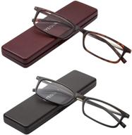 ultra-portable eyeguard reading glasses with slim mini pocket case – perfect eye glasses for women men on the go! logo