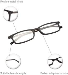 img 3 attached to Ultra-Portable EYEGUARD Reading Glasses with Slim Mini Pocket Case – Perfect Eye Glasses for Women Men on the Go!