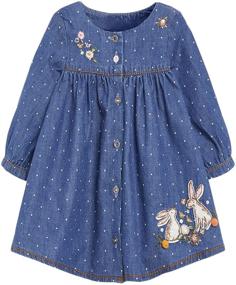 img 4 attached to HILEELANG Toddler Christmas Reindeer Dresses: Delightful Girls' Clothing in Festive Dresses