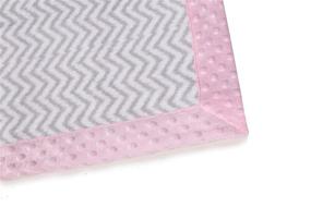 img 1 attached to Bacati Zigzag Chevron Border Blanket Bedding for Nursery Bedding