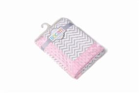 img 4 attached to Bacati Zigzag Chevron Border Blanket Bedding for Nursery Bedding