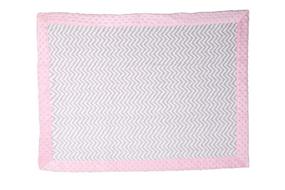 img 2 attached to Bacati Zigzag Chevron Border Blanket Bedding for Nursery Bedding