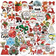 merry christmas stickers for water bottles laptop luggage cup mobile phone skateboard decals (50 pcs) logo
