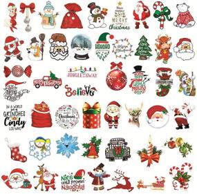 img 3 attached to Merry Christmas Stickers For Water Bottles Laptop Luggage Cup Mobile Phone Skateboard Decals (50 Pcs)