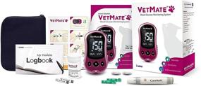 img 3 attached to VetMate Dogs/Cats Diabetes Monitoring Starter Kit (Auto-Coding) - Pet Blood Glucose Analyzer, 🐶 10 Test Strips, 1 Lancing Device, 10 Lancets – Calibrated for Dogs and Cats