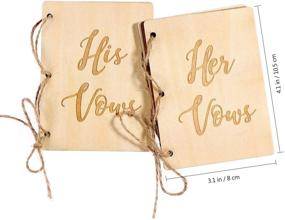 img 1 attached to 📚 Amosfun Set of 2 Wedding Vows Book His and Her Vow Booklets - Brown Kraft Paper Wedding Engagement & Bridal Shower Gifts