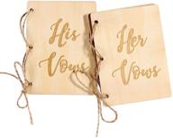📚 amosfun set of 2 wedding vows book his and her vow booklets - brown kraft paper wedding engagement & bridal shower gifts logo