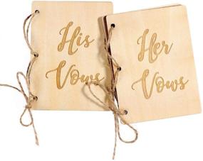 img 4 attached to 📚 Amosfun Set of 2 Wedding Vows Book His and Her Vow Booklets - Brown Kraft Paper Wedding Engagement & Bridal Shower Gifts