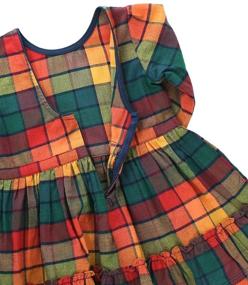 img 1 attached to 👗 Adorable RuffleButts Girls Evergreen Velour Smocked Dresses - Trendy Girls' Clothing